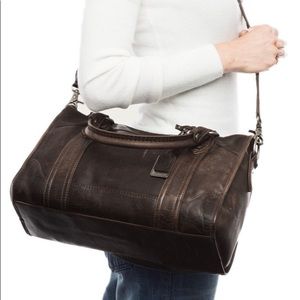 FRYE Melissa Satchel-Dark Brown Washed Leather